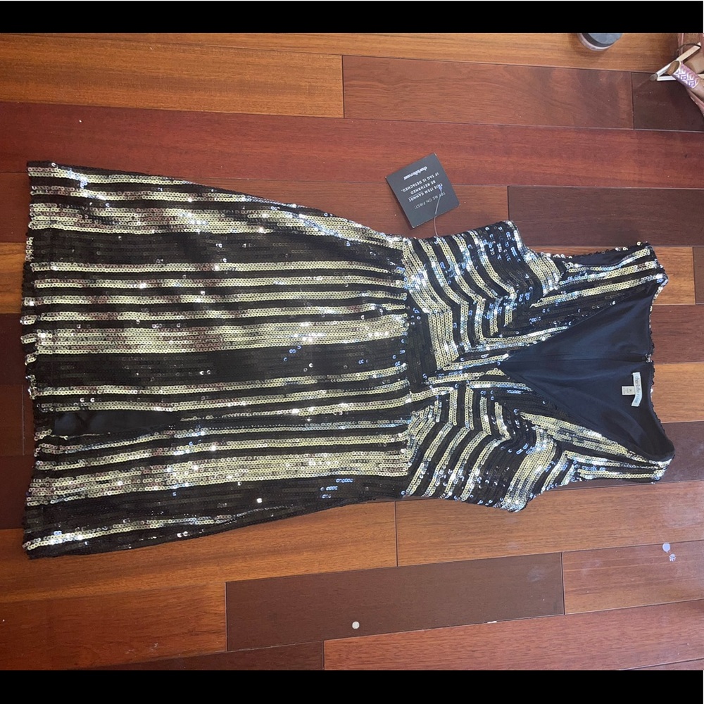 silver sequin party dress